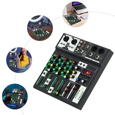 4-Kanal-DJ-Mixer professioneller Mixer-tragbarer Mini-Audio-Mixer DJ-Controller
