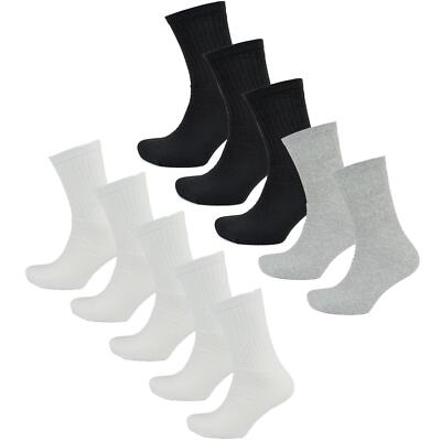Herren Sport Crew Socken 10er Pack bequeme robuste und stilvolle Baumwollsocken