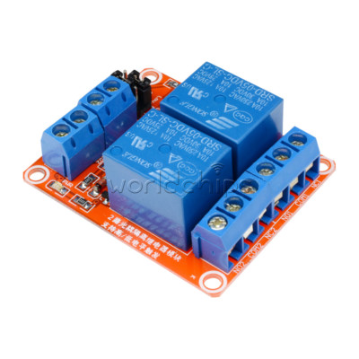 5V 2 Channel Relay Module With Optocoupler Support High and Low Level Trigger US
