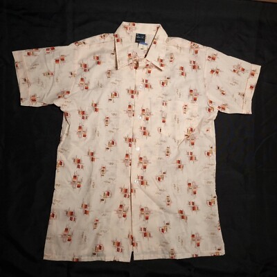 Vintage Retro Print Shirt Ambassador with Original Myers Tag attached Button up