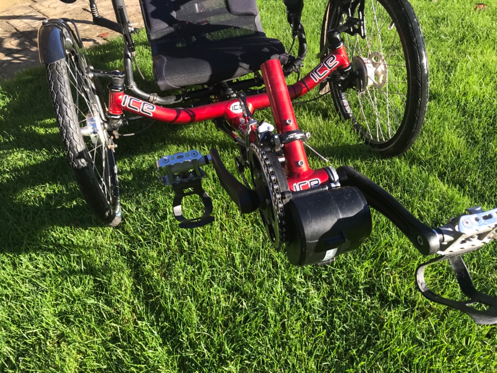 recumbent ICE trike Sprint with electric upgrade fitted by registered