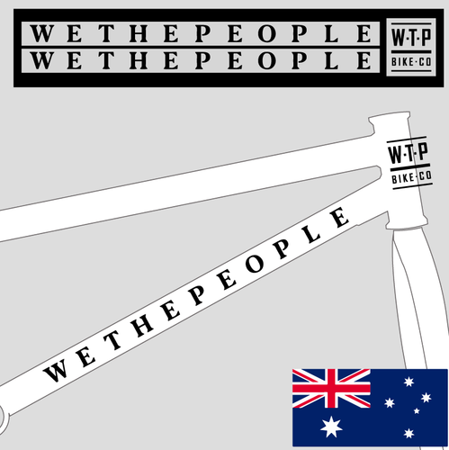 Wethepeople Bikes BMX Frame Decal Sticker Set Black - Bild 1 von 4