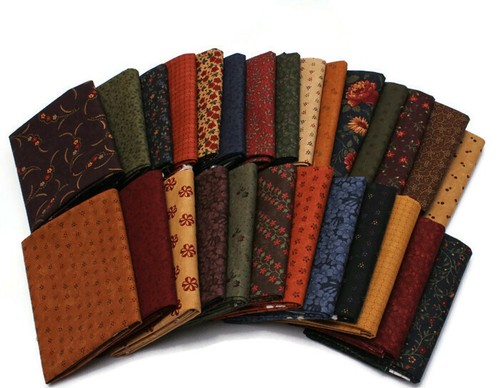 10 Fat Quarters - Kansas Troubles by Moda Calico Floral Flowers Quilting M228.05 - Picture 2 of 18