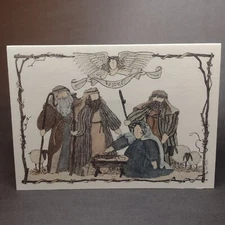 Nativity Christmas Cards 5 Cards/Envelopes Saltbox illustrations By Deb Strain