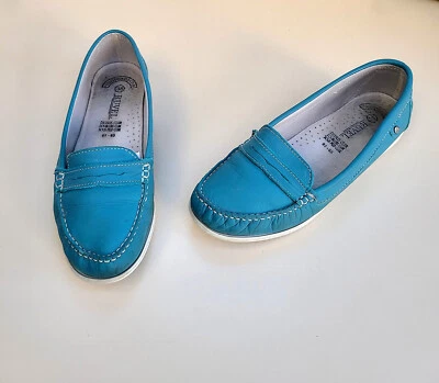Mocassins cuir turquoise 39 RUVEL - Photo 1/4