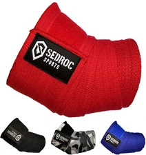 Sedroc Sports Weight Lifting Elbow Wraps Powerlifting Sleeves - Solid Colors