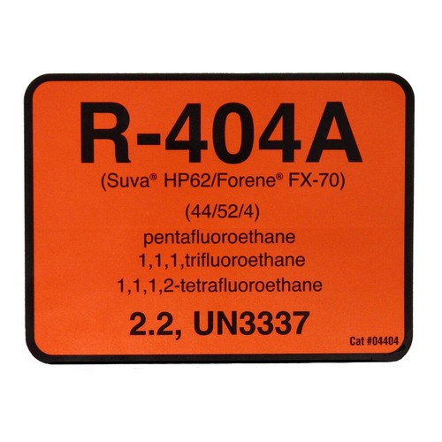 R-404A / R404A Label # 04404 , Pack of (5) - Picture 2 of 3