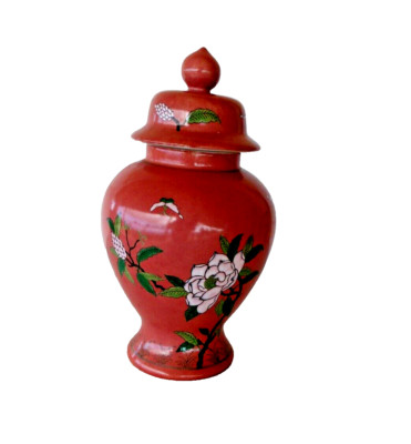 Neiman Marcus Japanese Oriental Asian Vase Urn Porcelain Hand Painted