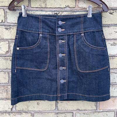 Bullhead Women's Size Button Front Denim Skirt 14