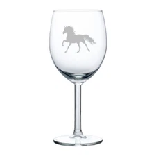 Wine Glass Goblet White or Red Wine 10 oz Horse