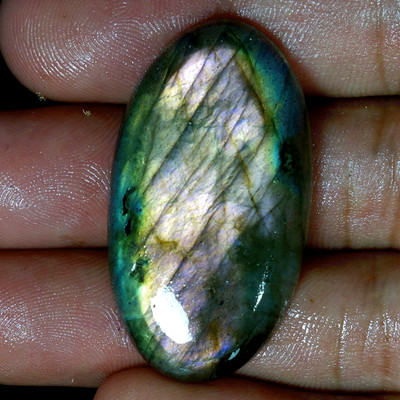 37X17X6MM Purple Labradorite Loose Cabochon Smooth Pendant Making Cabochon 31Cts 100/% Natural Multi Flashy Purple Labradorite Gemstone