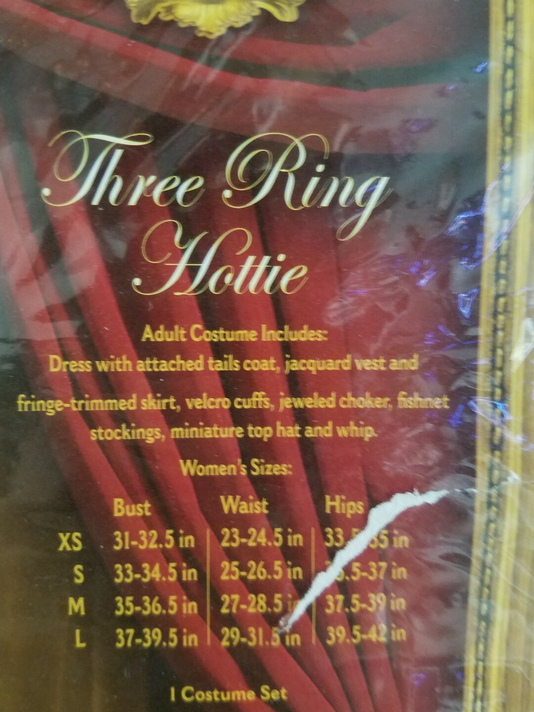 Adult Incharacter Three 3 Ring Hottie Circus Costume Size M