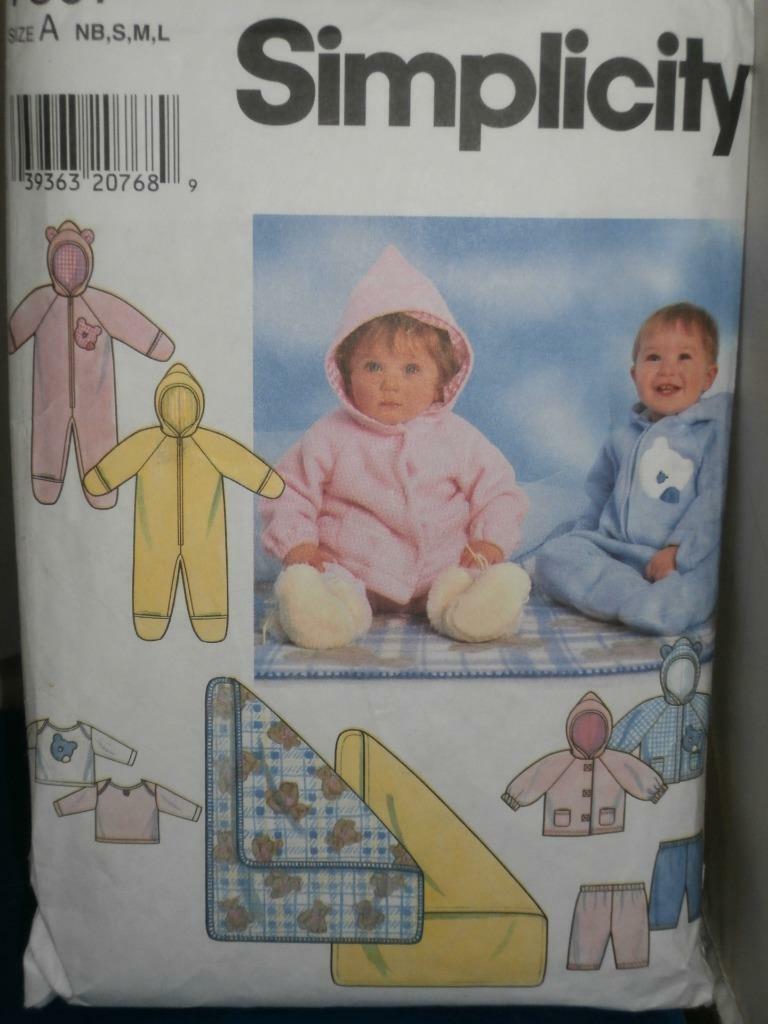 Simplicity Sewing Pattern 7807 Baby Infant's Romper Jacket Pants ...
