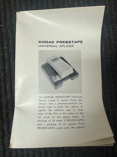 Empalmadora Universal Kodak Presstape Super 8/8MM/16MM De Colección en Caja Original D 550 - Imagen 4 de 6