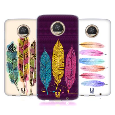 HEAD CASE DESIGNS AZTEC FEATHERS SOFT GEL CASE FOR MOTOROLA PHONES