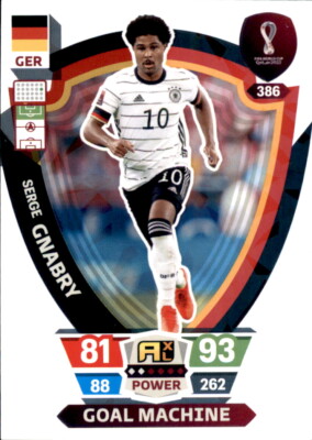 Wm 7 Card Adrenalyn XL WM 2022 Qatar Trading Card Nr 386 - Serge Gnabry - Goal ...