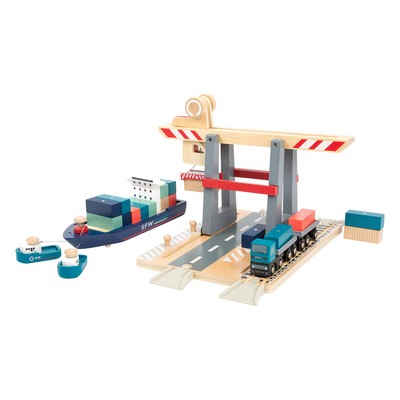 Small Foot Container Terminal 11378 mit bunten Container, FSC100% verifiziert