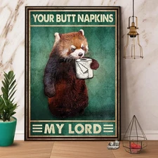Red Panda You Butt Napkins My Lord Animal Lovers Great Gift Vintage Paper Pos...