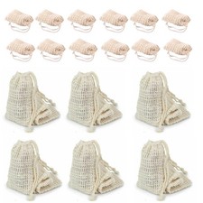 Natural Sisal Soap Bag Exfoliating Soap Saver Pouch Holder Soft for Skin