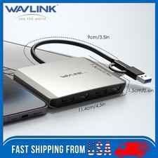 Dual HDMI Dual DP USB C Hub DisplayLink DisplayPort HDMI Adapter for Dell HP MAC
