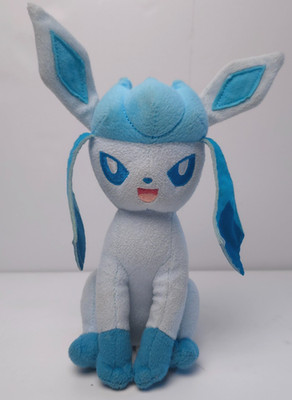 TOMY Pokemon Glaceon Plush 8'' Sitting Eevee Ice Evolution Stuffed Toy 2017