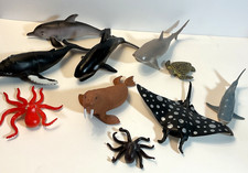 Sea Life Creatures Animal Figures Ocean Lot Octopus Devil Fish Whale Sharks