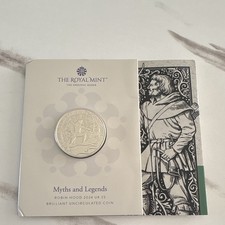 Royal Mint Myths and Legends Robin Hood 2024 UK £5 Charles III Coin