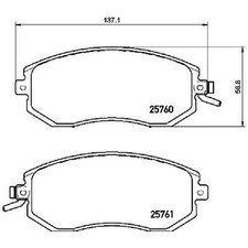Satz Bremsbeläge Bremsklötze vorne für Subaru BRZ ZC6 ZD8 Forester SH 2442055