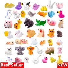 45 Pcs Mini Resin Animals Miniature Animal Figurines Tiny Resin Figurines Min...