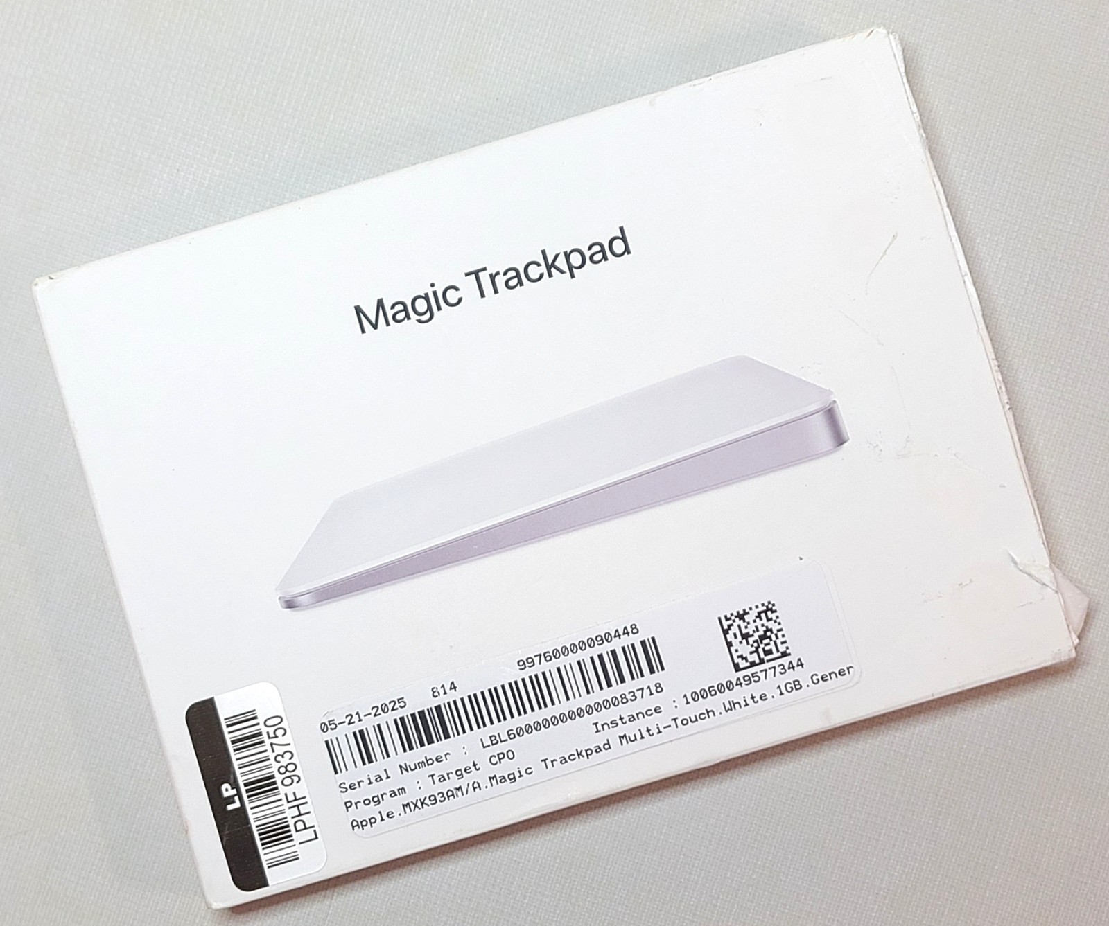 OPEN BOX - Apple Magic Trackpad Multi-Touch - White - USB-C - A3120 / MXK93AM/A