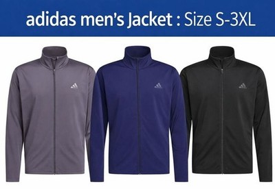 adidas Mens Tricot Track Jacket Men's Size S, M, L, XL, XL, XXL, Black Gray Navy