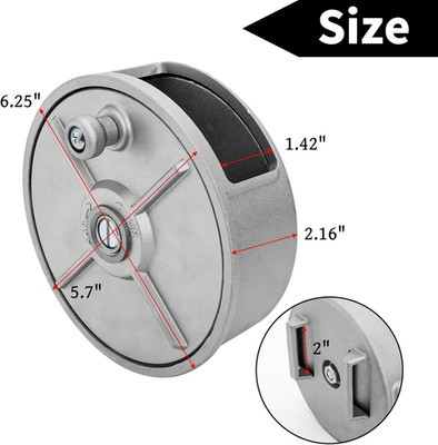 Tie Wire Reel 6.25'' Light Weight Aluminum Coil Holder Wheel Rope Built-In Rewind