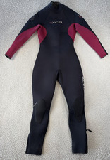 XCEL Axis Wetsuit Womens 10 Duraflex Hydro 543 Back Zip Black/Burgundy