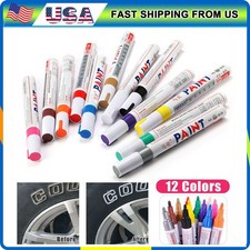 12Pcs Waterproof Permanent Paint Marker Pen For Car Tyre Tire Tread Rubber Meta