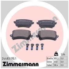 Satz Bremsbeläge Bremsklötze hinten für Audi A6 C6 4F2 4F5 Q3 8UB | 24227987