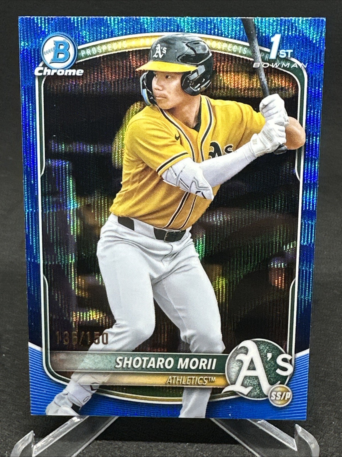 2025 Bowman Chrome - Prospects Shotaro Morii #BCP-170 Blue Wave Refractor /150