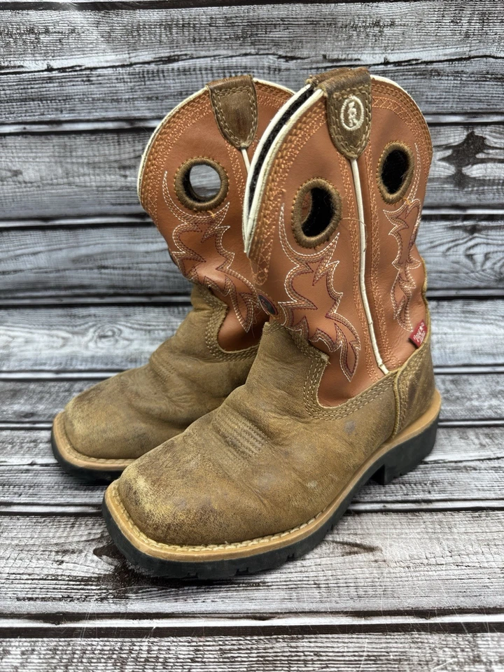 Tony Lama Toddler Leather Western Boots 11 1/2 - Image 3 of 4