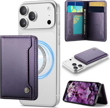 for Magsafe Wallet Magnetic RFID Blocking Card Holder, Purple