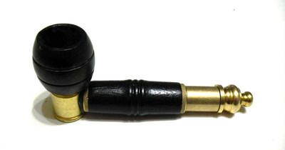 4'' Inch Metal Tobacco Smoking Pipe REAL BRASS & Wood Hand Pipe (WB)