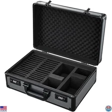 X-Large Graded Card Storage Case with Slots - Secure Combo Lock Baseball Box