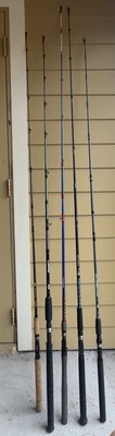 Lot 5 Fishing Rods Bait Caster Shimano , Rhino , Depthmaster, Whuppin ...