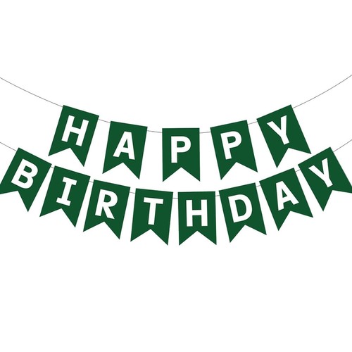 Birthday Banner Green Happy Birthday Banner Happy Birthday Sign Birthday Part...