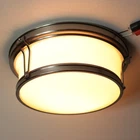 Hudson Valley 6513-SN Newport 2-Light Flush-Mount in Satin Nickel, Showroom