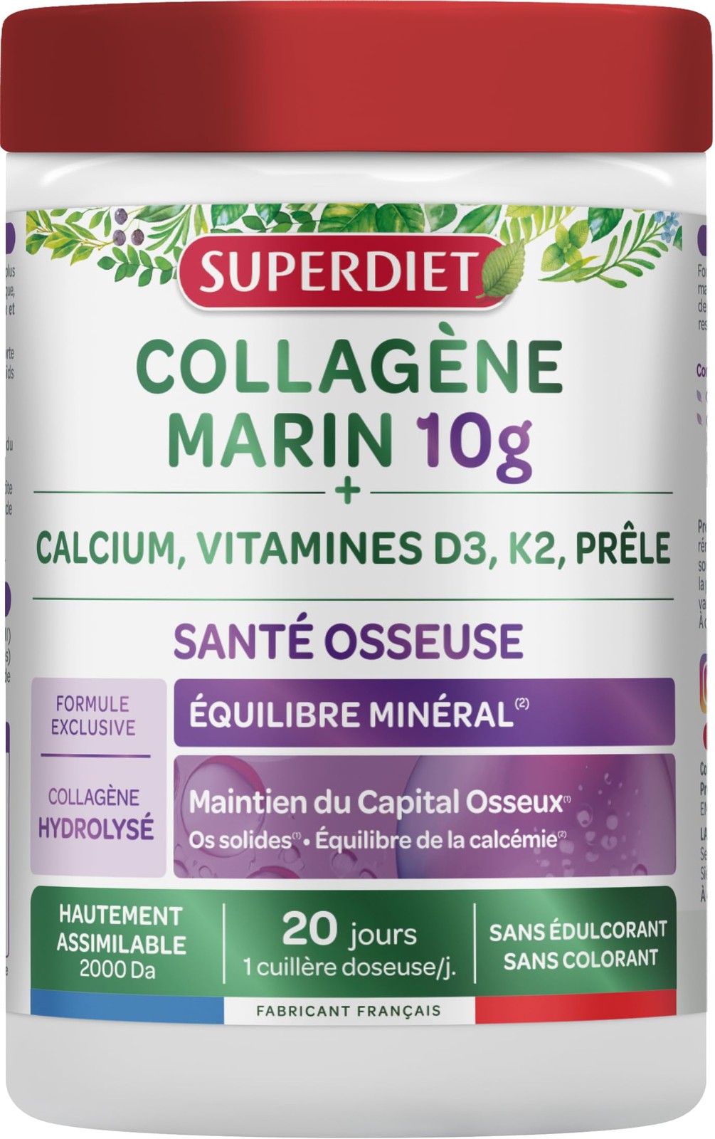 Collagène Marin équilibre minéral et capital osseux fort avec magnésium naturel