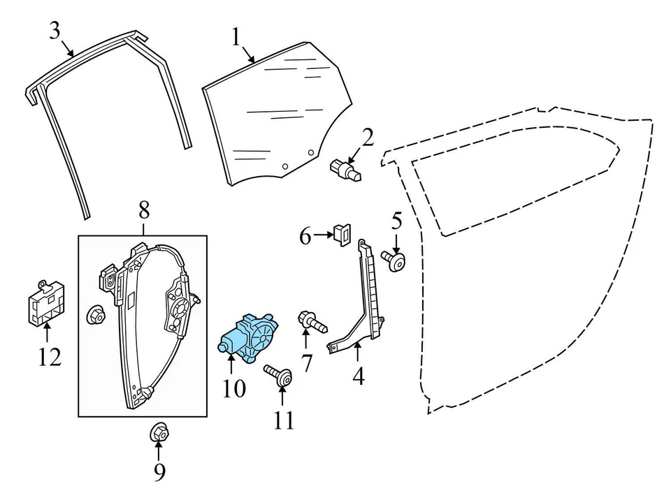 AUDI A4 QUATTRO 2017-2024 - Motor elevalunas trasero izquierdo 8W0959811 Foto 3 de 4