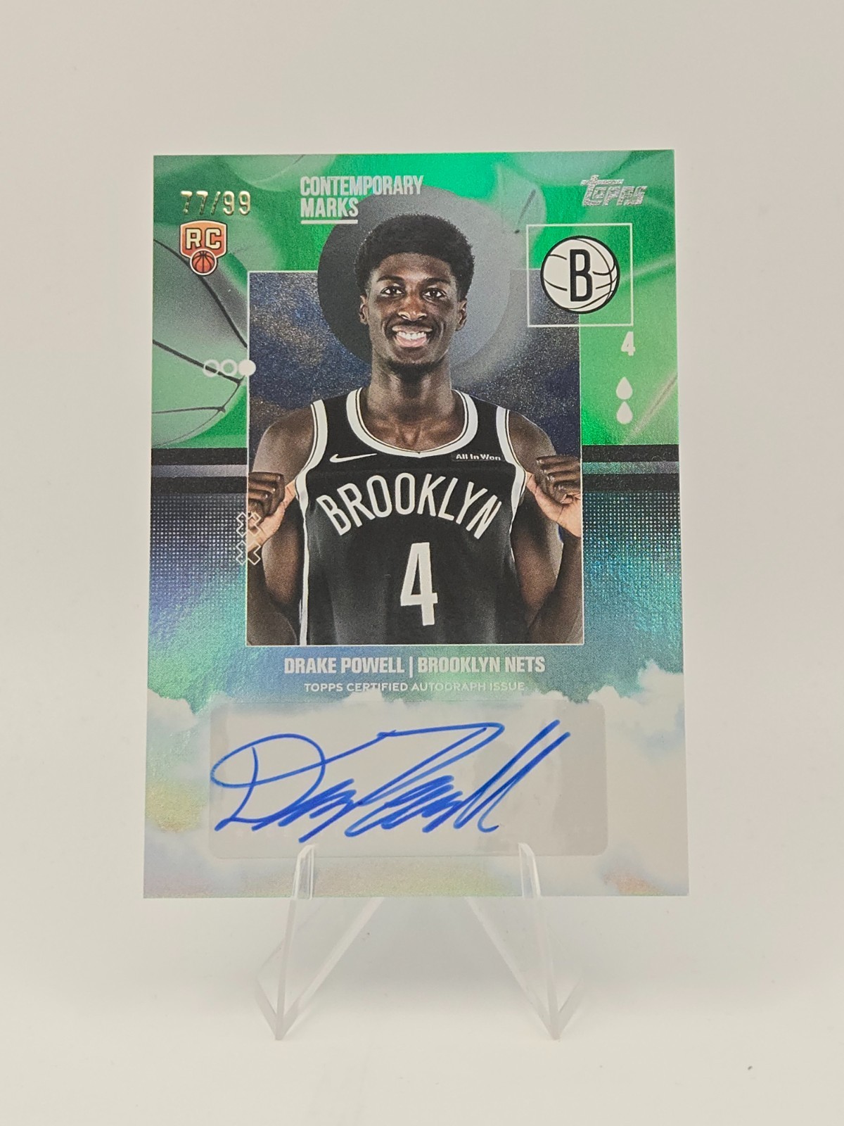 2025 Topps Flagship  Contemporary Marks Drake Powell Green /99 #CM-DP (AU, RC)