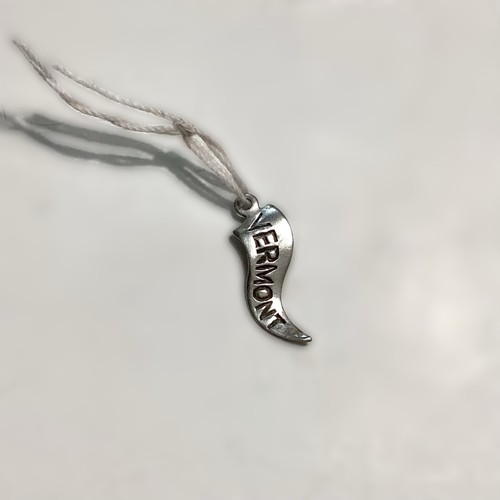 Vermont Sterling Silver State Charm Pendant Flag 5/8โ Bracelet Necklace Charm