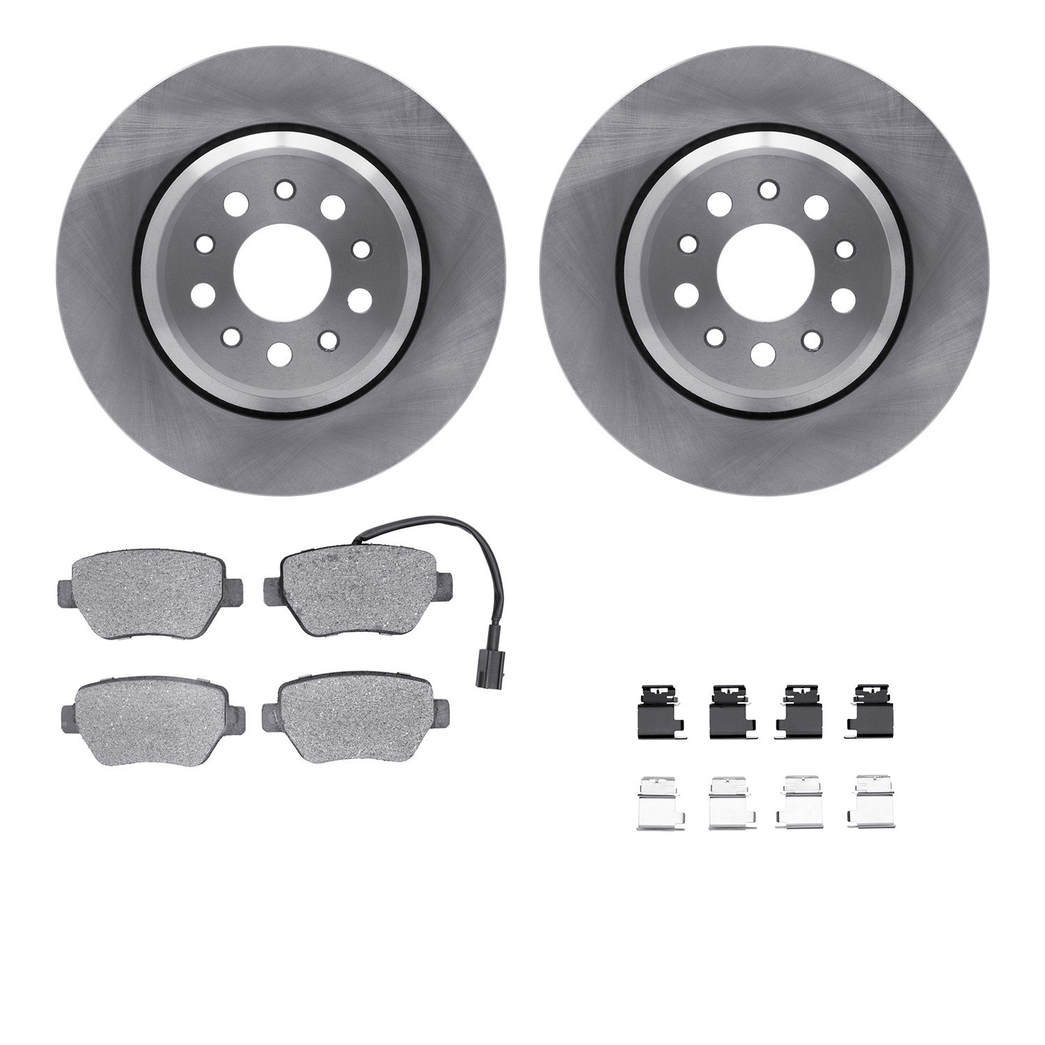 For Maserati Ghibli 14-16 R1 Concepts WFUH1-79007 Rear Brake Kit w Optimum Pads