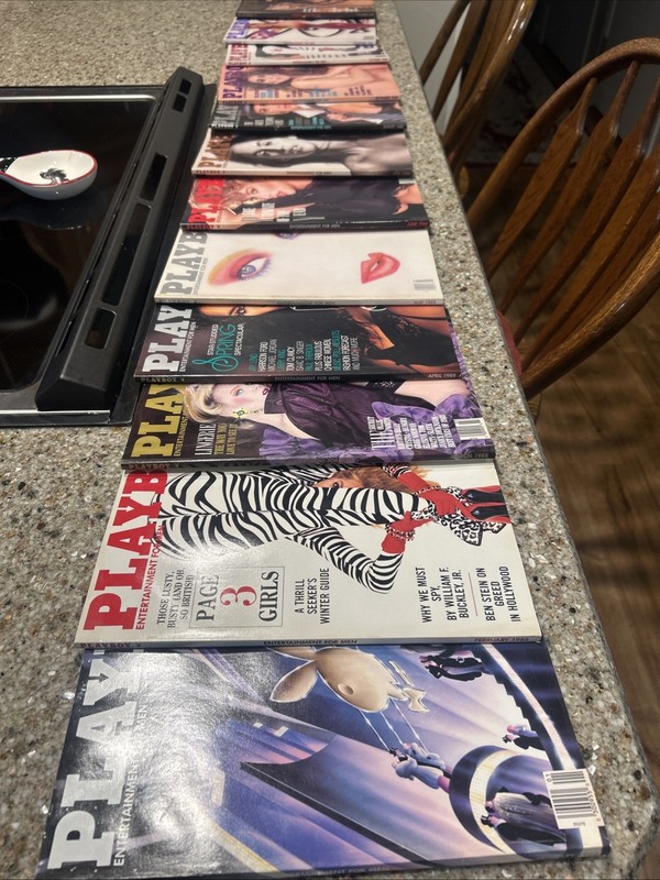 Set Of Playboy Magazines 1988 Vintage Art Of Jan To Dec