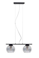 Pendelleuchte Esszimmer Rauchglas Metall 60 Cm 2-Flammig KüChe HäNgelampe
